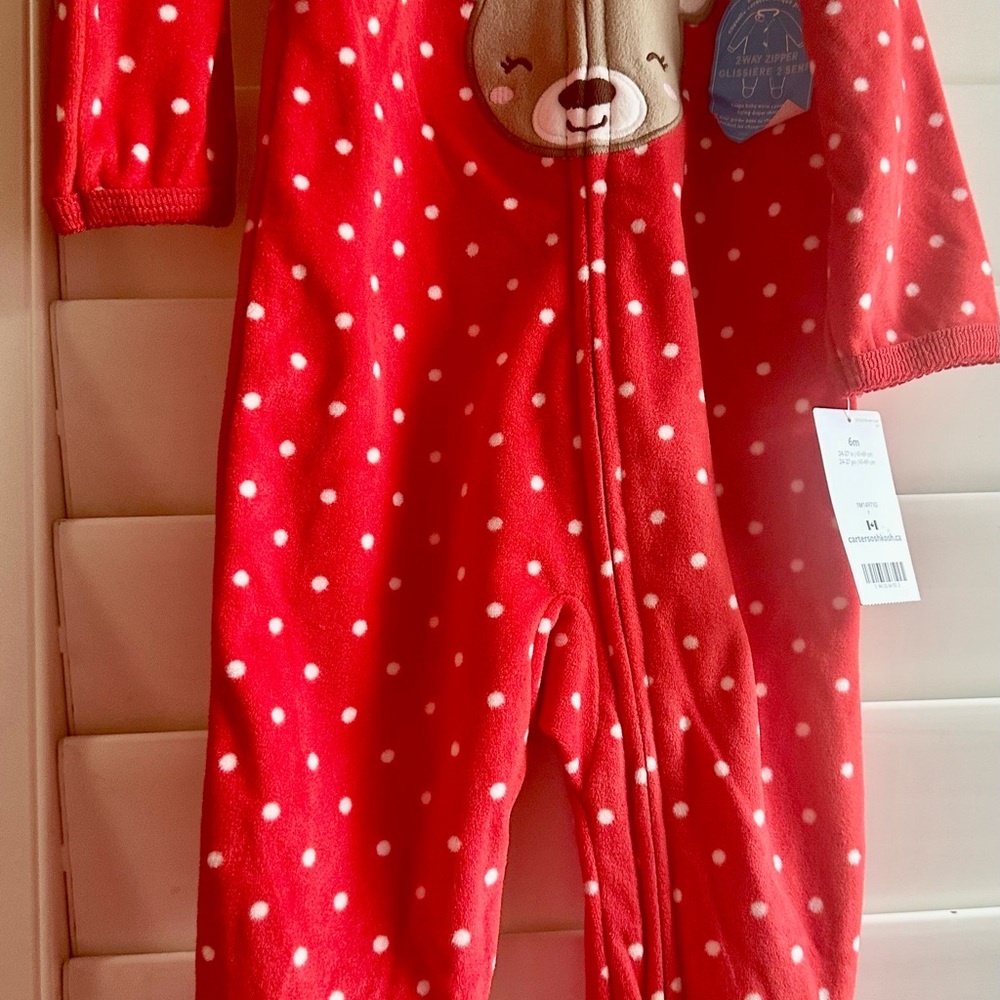 Red Polka Dot Kids One Piece pyjamas